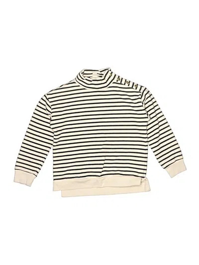 Pre-owned Crewcuts Kids' Turtleneck Sweater In Ivory