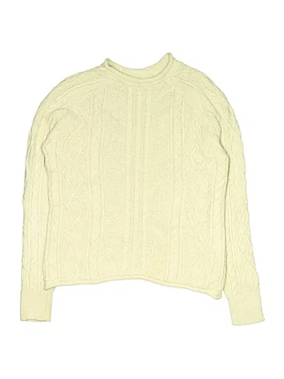 Pre-owned Crewcuts Kids' Turtleneck Sweater In Ivory