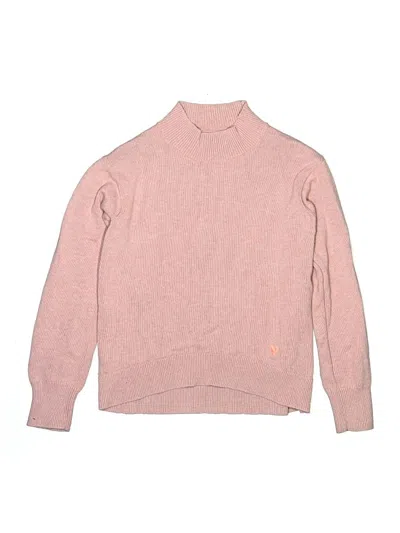 Pre-owned Crewcuts Kids' Turtleneck Sweater In Pink