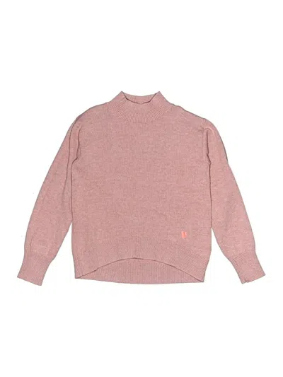 Pre-owned Crewcuts Kids' Turtleneck Sweater In Pink