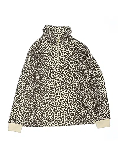 Pre-owned Crewcuts Kids' Turtleneck Sweater In Tan