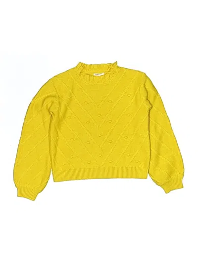 Pre-owned Crewcuts Kids' Turtleneck Sweater In Yellow
