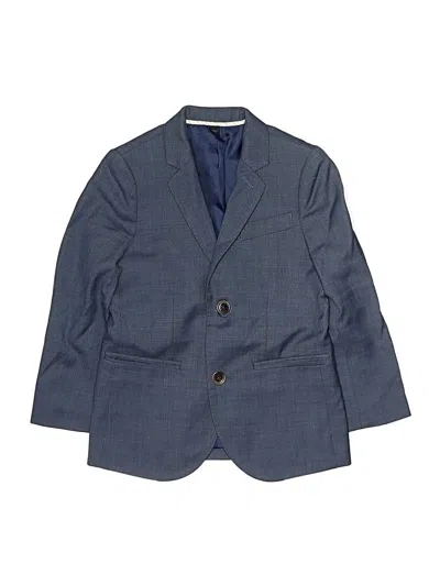 Pre-owned Crewcuts Kids' Wool Blazer Jacket In Blue