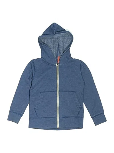 Pre-owned Crewcuts Kids' Zip Up Hoodie In Blue