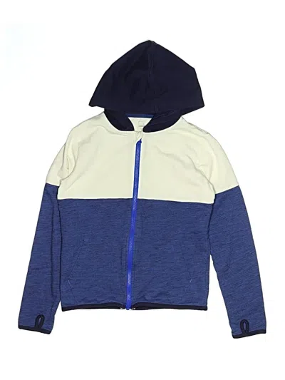 Pre-owned Crewcuts Kids' Zip Up Hoodie In Blue
