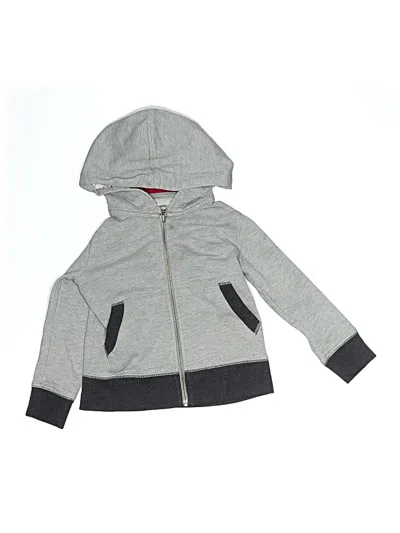 Pre-owned Crewcuts Kids' Zip Up Hoodie In Gray