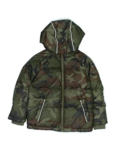 Pre-owned Crewcuts Kids' Zip Up Hoodie In Green