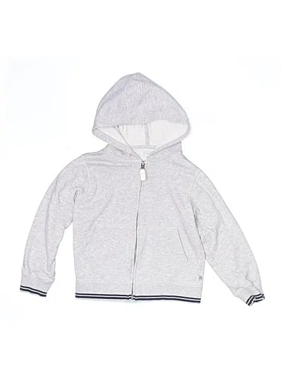 Pre-owned Crewcuts Kids' Zip Up Hoodie In Silver