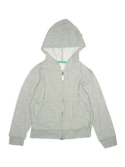 Pre-owned Crewcuts Kids' Zip Up Hoodie In Silver