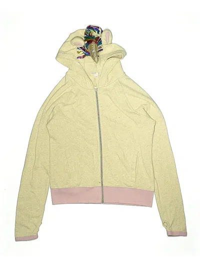 Pre-owned Crewcuts Kids' Zip Up Hoodie In Yellow