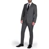 Cricketeer Birdseye Slim Fit Wool Blend Suit In Grey