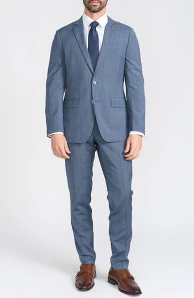 Cricketeer Blue Glen Plaid Wool Blend Suit