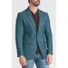 Cricketeer Check Print Wool Blend Sport Coat In Blue