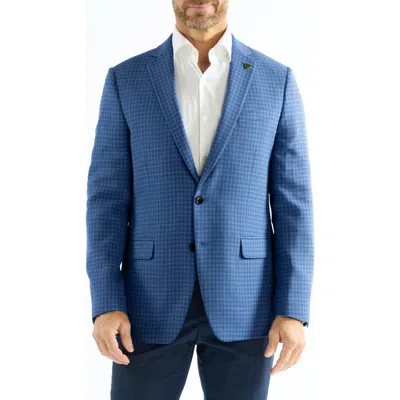 Cricketeer Check Wool Blend Sport Coat In Blue