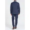 Cricketeer Navy Windowpane Plaid Wool Blend Suit In Navy
