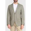 Cricketeer Olive Plaid Wool Blend Blazer In Olive