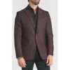 Cricketeer Plaid Print Wool Blend Sport Coat In Brown