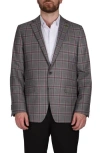 Cricketeer Plaid Wool Blend Blazer In Grey