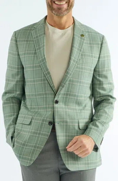 Cricketeer Plaid Wool Blend Sport Coat In Green