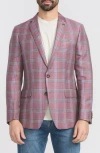 Cricketeer Plaid Wool Blend Sport Coat In Rose