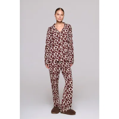 Crickle Daisy Cowgirl Long Pajama Set In Multi