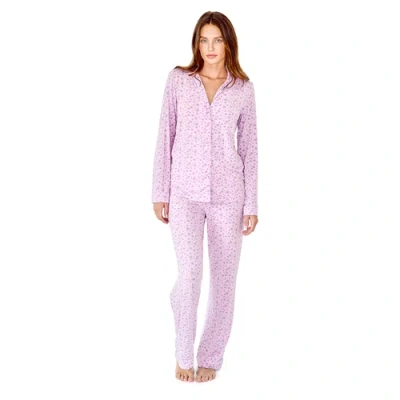 Crickle Daisy Oopsie Daisy Long Pajama Set In Pink
