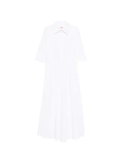 Cri.da Baldo Collared Midi Dress In White