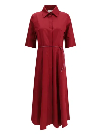 Cri.da Baldo Midi Dress In 红色