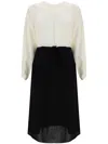 Cri.da Correr Midi Dress In White/black