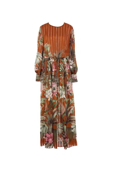 Cri.da Crida Dresses In Tropical Tobacco