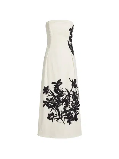 Cri.da Floral-pattern Strapless Dress In Multi