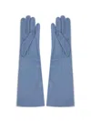 Cri.da Leather Gloves In Blue