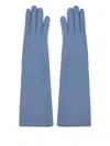 Cri.da Leather Gloves In Blue