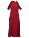 Cri.da Crida Silk Midi Dress In Maroon
