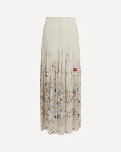 Crida Milano Calla Long Skirt In Viscose Crêpe In White