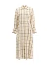 Crida Milano Multicolor Viscose Casual Dress In Neutral