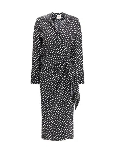 Crida Milano Como Dress In Crêpe De Chine In Black