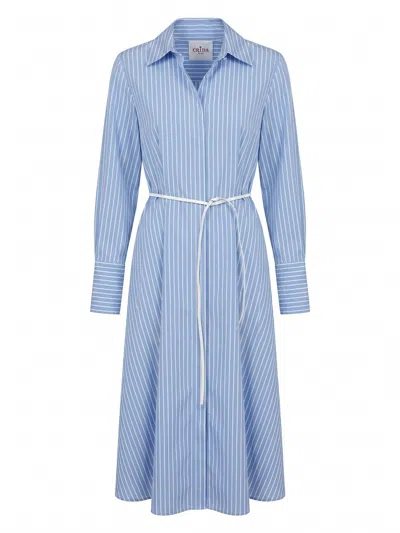 Crida Milano Midi Dress In Blue