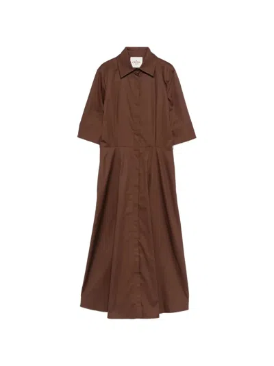 Crida Milano Midi Dress In Brown