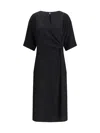 Crida Milano Praga Black Midi Dress In Black
