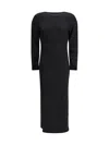Crida Milano Tunisi Midi Dress In Cady In Black