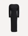 Crida Milano Tunisi Midi Dress In Cady In Black