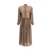 Crida Milano Wimbledon Georgette Midi Dress In Multi