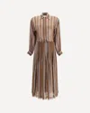 Crida Milano Wimbledon Georgette Midi Dress In Multi