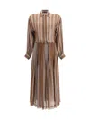 Crida Milano Wimbledon Georgette Midi Dress In Multi