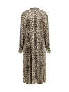 Crida Milano Windsor Leopard Satin Midi Dress In Multi