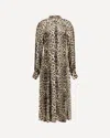 Crida Milano Windsor Leopard Satin Midi Dress In Brown