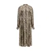 Crida Milano Windsor Leopard Satin Midi Dress In Multi
