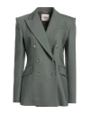 Crida Milano Woman Blazer Military Green Size 6 Virgin Wool, Lycra