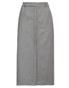 Crida Milano Woman Midi Skirt Grey Size 1 Virgin Wool, Lyocell